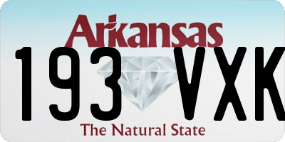 AR license plate 193VXK