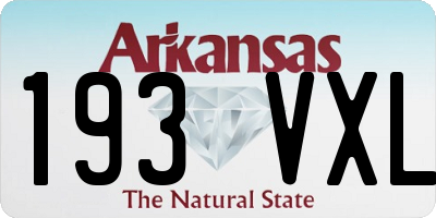 AR license plate 193VXL