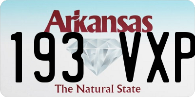 AR license plate 193VXP