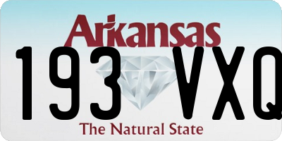 AR license plate 193VXQ