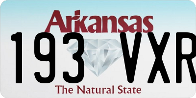 AR license plate 193VXR