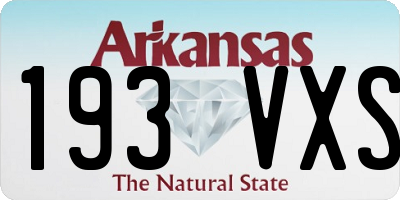 AR license plate 193VXS