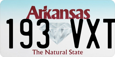 AR license plate 193VXT