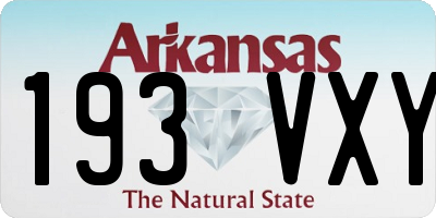 AR license plate 193VXY