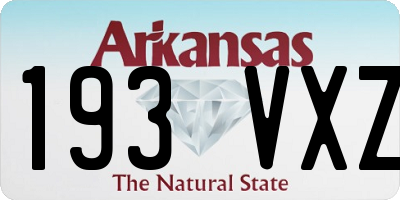 AR license plate 193VXZ