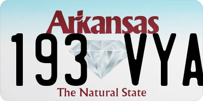 AR license plate 193VYA