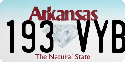 AR license plate 193VYB