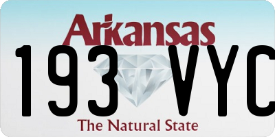 AR license plate 193VYC