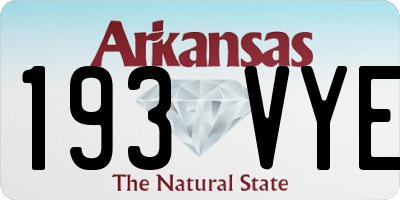 AR license plate 193VYE