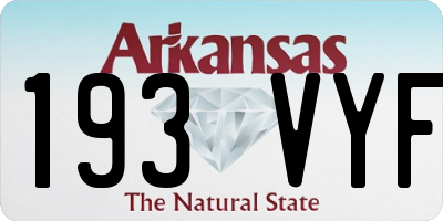 AR license plate 193VYF