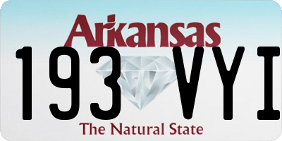 AR license plate 193VYI