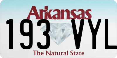 AR license plate 193VYL