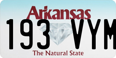 AR license plate 193VYM