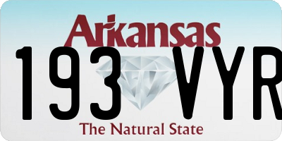 AR license plate 193VYR