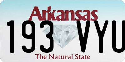 AR license plate 193VYU