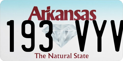 AR license plate 193VYV