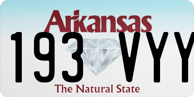AR license plate 193VYY