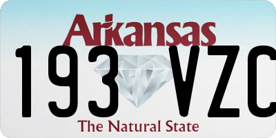 AR license plate 193VZC