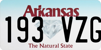 AR license plate 193VZG