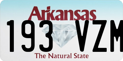 AR license plate 193VZM