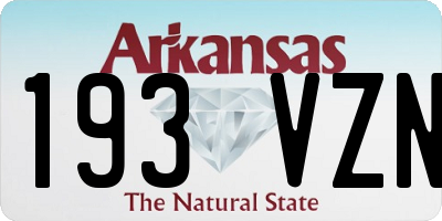 AR license plate 193VZN