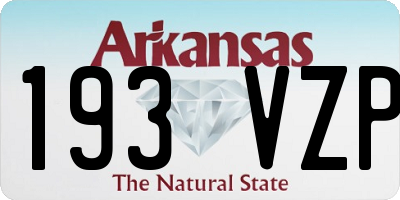 AR license plate 193VZP