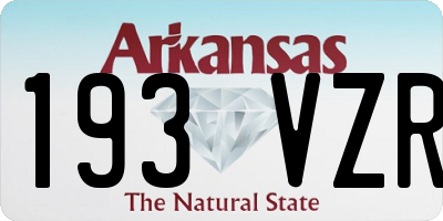 AR license plate 193VZR