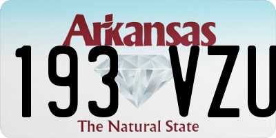 AR license plate 193VZU