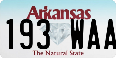 AR license plate 193WAA