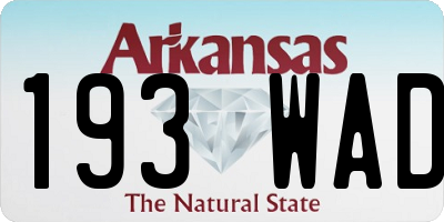 AR license plate 193WAD