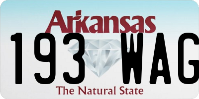 AR license plate 193WAG
