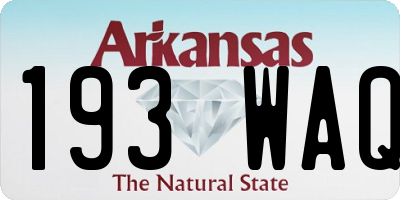 AR license plate 193WAQ