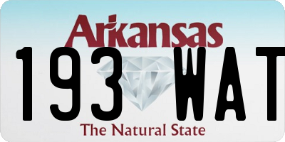 AR license plate 193WAT