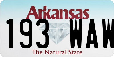 AR license plate 193WAW