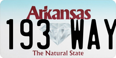 AR license plate 193WAY