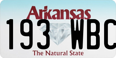 AR license plate 193WBC