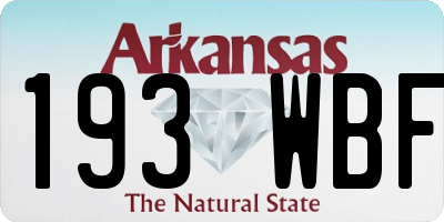 AR license plate 193WBF