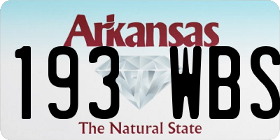 AR license plate 193WBS