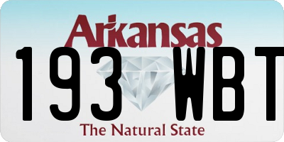 AR license plate 193WBT