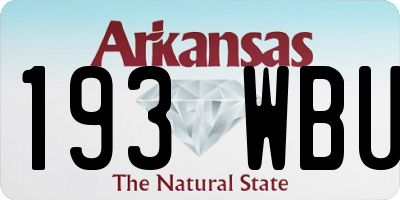 AR license plate 193WBU