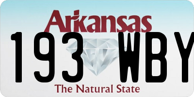 AR license plate 193WBY