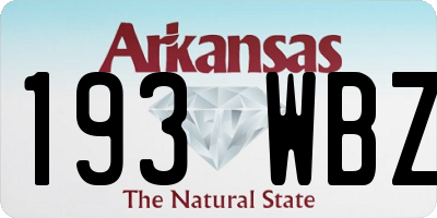 AR license plate 193WBZ