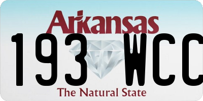 AR license plate 193WCC