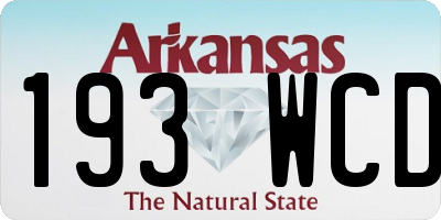 AR license plate 193WCD