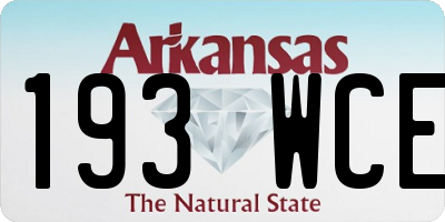 AR license plate 193WCE