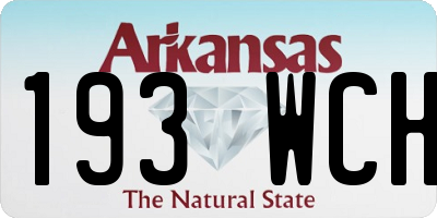 AR license plate 193WCH