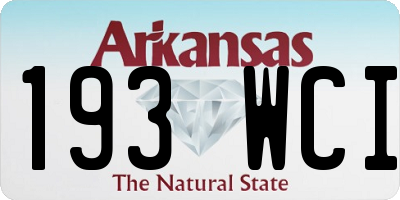 AR license plate 193WCI