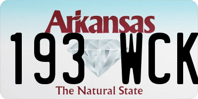 AR license plate 193WCK