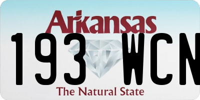 AR license plate 193WCN