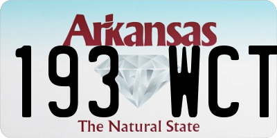 AR license plate 193WCT